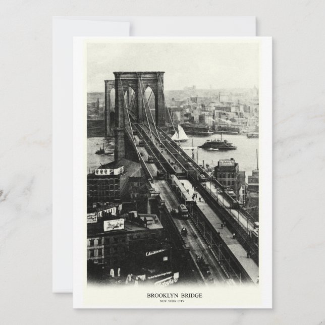 Carte Pont Brooklyn 1900 (Devant)