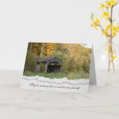 Carte pont couvert en bois sympathie (Fleur jaune)