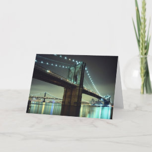 Carte Pont de Brooklyn au pont de Manhattan de nuit