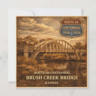 Carte Pont de Brush Creek de la Route 66 Centenaire
