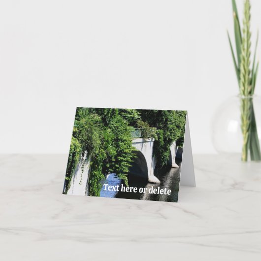 Carte Pont de fleurs note personnalisée (Devant)