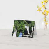 Carte Pont de fleurs note personnalisée (Fleur jaune)