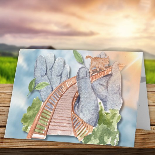 Carte Pont de l'amour et la sympathie des animaux