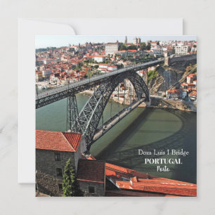Carte Pont de Porto au-dessus du fleuve Douro, Portugal