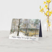 Carte pont d'hiver (Fleur jaune)