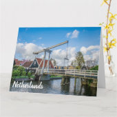 Carte pont en bois (Fleur jaune)
