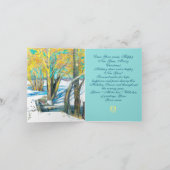 Carte Pont en hiver Peinture aquarelle (Intérieur)