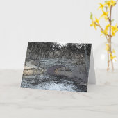 Carte Pont en pierre (carte vierge) (Fleur jaune)