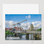 Carte Pont hollandais en bois levant à Pays-Bas (Devant / Derrière)