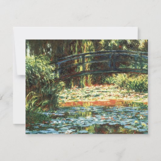 Carte Pont sur l'étang Nénuphar par Claude Monet (Devant)