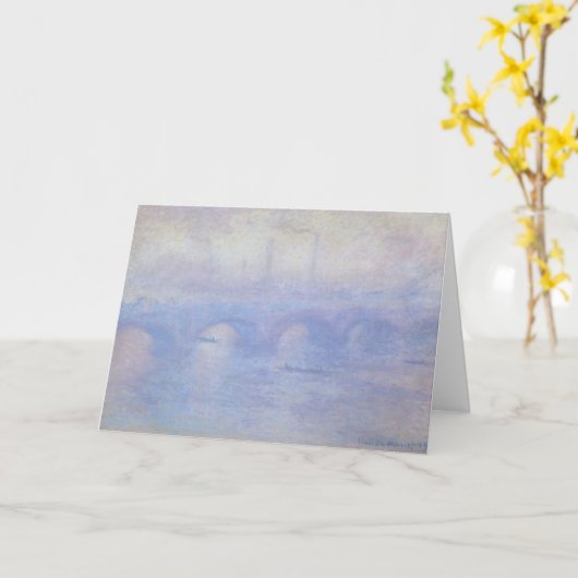 Carte Pont Waterloo, effet Mist par Claude Monet (Fleur jaune)