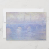 Carte Pont Waterloo, effet Mist par Claude Monet (Devant)