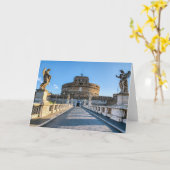 Carte Ponte et Château Saint-Ange - Rome, Italie (Fleur jaune)