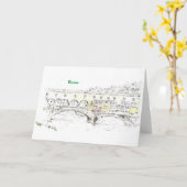 Carte Ponte Vecchio, Florence (Fleur jaune)