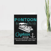 Carte Ponton Capitaine Définition Funny Pontoon Bateau B (Devant)