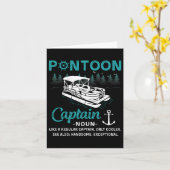 Carte Ponton Capitaine Définition Funny Pontoon Bateau B (Fleur jaune)