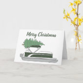 Carte Pontoon Boat with Christmas Tree on Top Holiday (Fleur jaune)