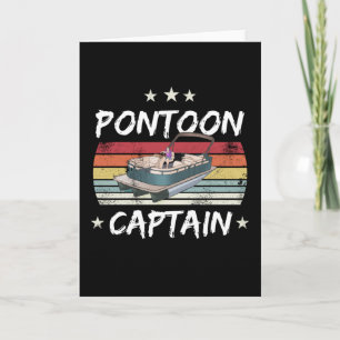 Carte Pontoon Capitaine Bateau Pontooning Cadeau