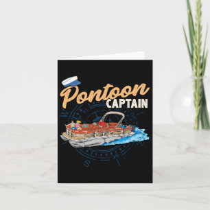 Carte Pontoon Capitaine Tee - shirt Funny Pontoon Bateau