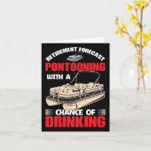 Carte Pontooning avec une chance de boire - Retraité  (Fleur jaune)