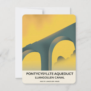 Carte Pontycysyllte Aqueduc,Llangollen,Pays de Galles