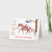 Carte Pony Joke card, avec écureuil. Anniversaire Ajoute (Devant)