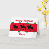 Carte Pony Trotting Silhouette Joyeux Noël (Fleur jaune)