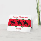 Carte Pony Trotting Silhouette Joyeux Noël (Devant)