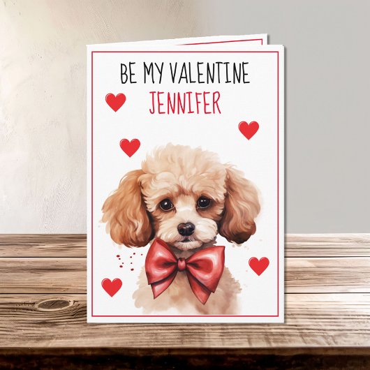 Carte Poodé Chien Chien J'ai maudit de toi Valentine