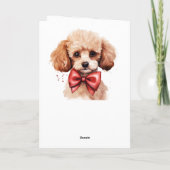 Carte Poodé Chien Chien J'ai maudit de toi Valentine (Dos)
