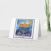 Carte Poodle Chanukah Menorah (Dos)