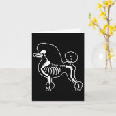 Carte Poodle Chien Squelette Halloween Doodle Chiens Lov (Fleur jaune)