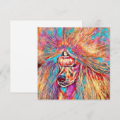 Carte Poodle couleur printemps (Devant / Derrière)