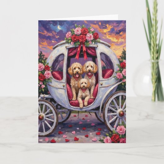 Carte Poodle Dog Valentine's Day (Devant)