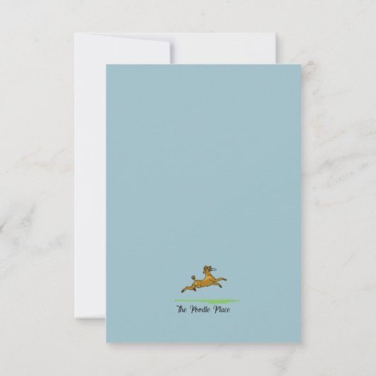 Carte Poodle Note (Dos)