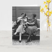 Carte Poodle Playtime, années 1920 (Fleur jaune)