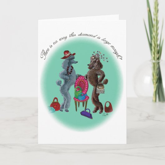 Carte Poodles en diamants (Devant)