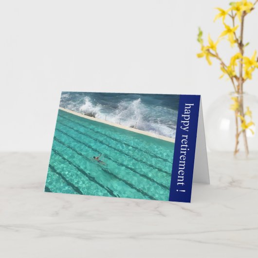 Carte pool à retraite (Fleur jaune)