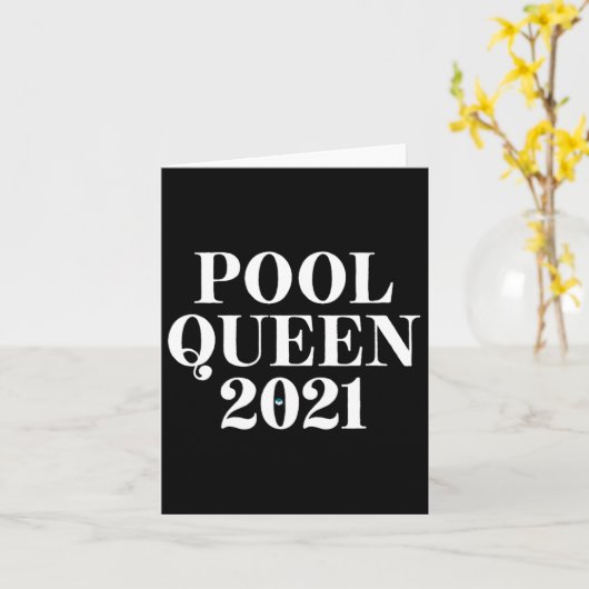 Carte Pool Queen 2021 - Billard (Fleur jaune)