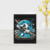 Carte Pool Shark Funny Pool Player Billard Billard 8- (Fleur jaune)