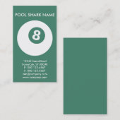 carte POOL SHARK personnalisée (Devant / Derrière)