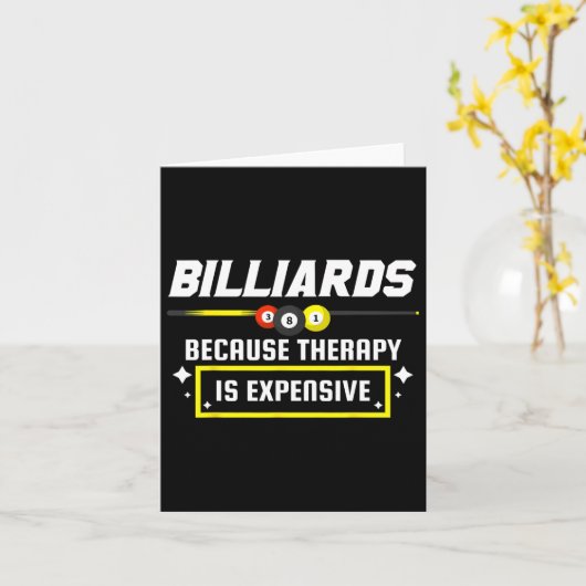 Carte Pool Shark Pool Joueur Billard Billard Parce Que (Fleur jaune)