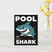 Carte Pool Shark Snooker Joueur Funny Billard (Fleur jaune)