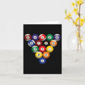 Carte Pool Table Funky Pool Player Billard Halloween C (Fleur jaune)