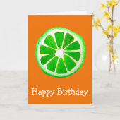 Carte Pop art agrumes brillants citrons fruit anniversai (Fleur jaune)