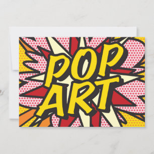 Carte POP ART Amusant Rétro Bande Dessinée Pop Art