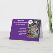 Carte Pop Art Blue Flower Ball (Dos)