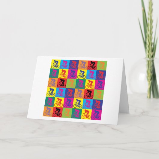 Carte Pop Art Cycling (Devant)