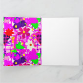 Carte Pop art fleurs vives (Intérieur)