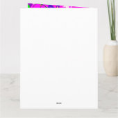 Carte Pop art fleurs vives (Dos)